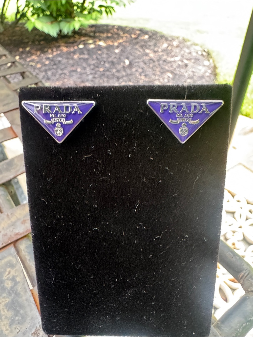Earrings Triangle Stud - Picture 1 of 8